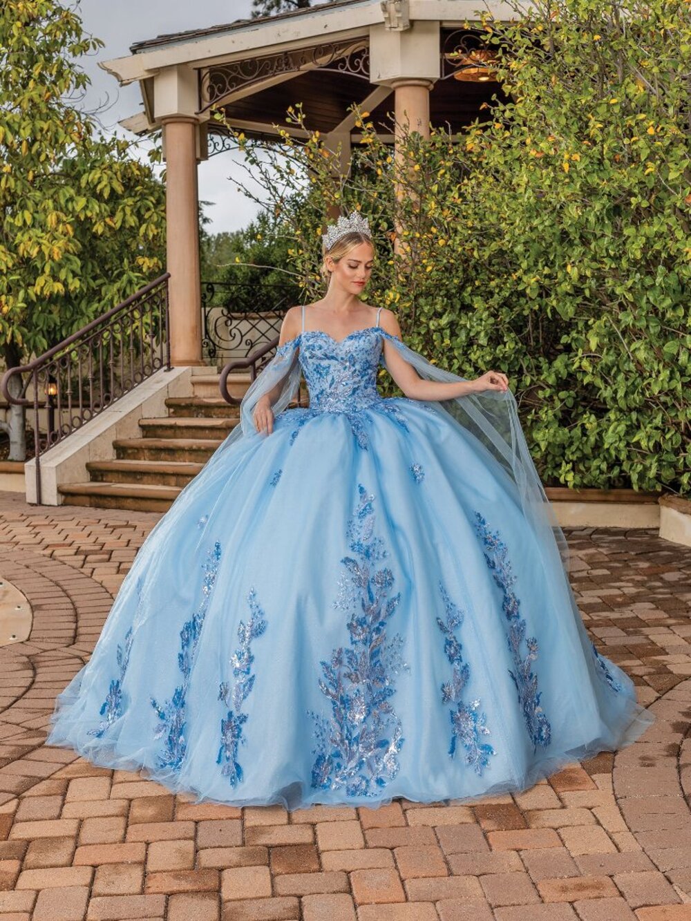 NEW BAHAMA-BLUE Evening Gown Floor Length Formal Elegant Stunning 1865